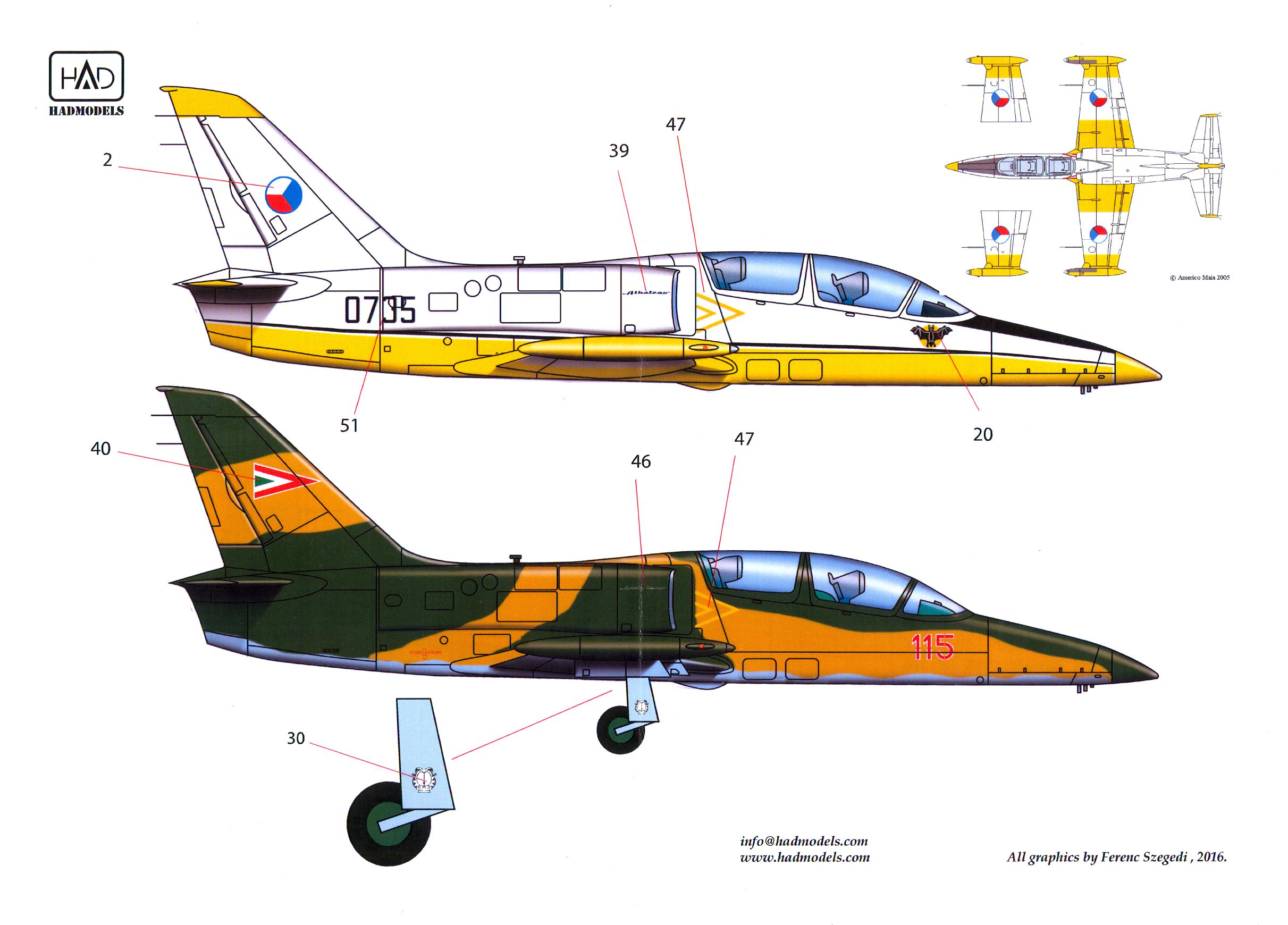 Hungarian Aero Decals 1/72 AERO L39 ALBATROSS in International Service